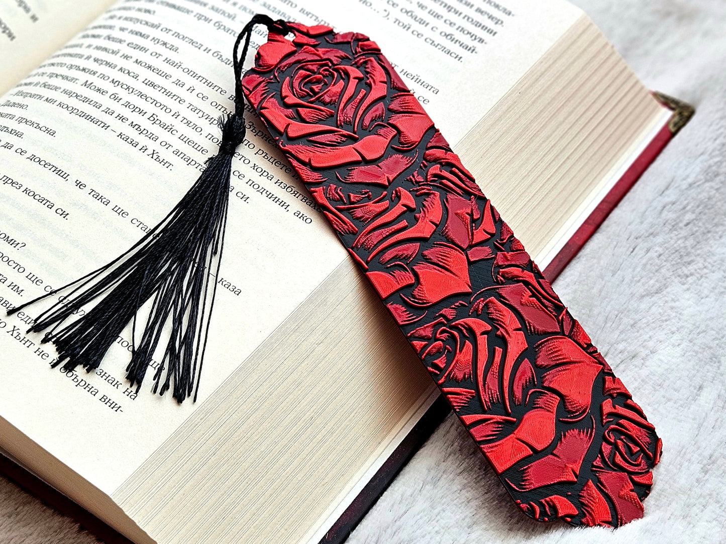 Semn de carte "Crimson Bloom"🌹