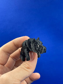 Breloc Cane Corso 3D, flexibil, vedere laterală