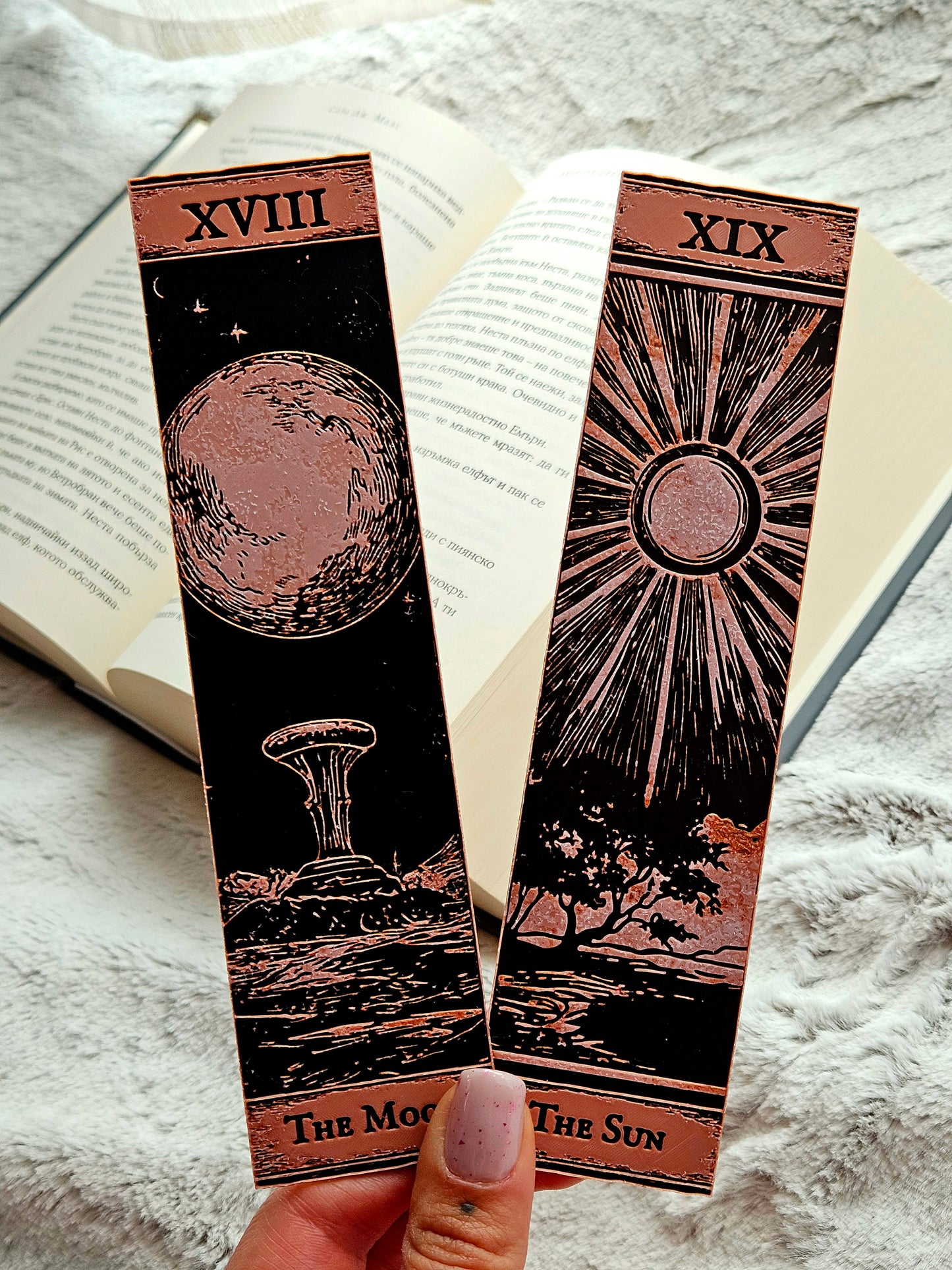 Semne de Carte Tarot – Set 7 Arcana Majoră (XVIII-XIX)