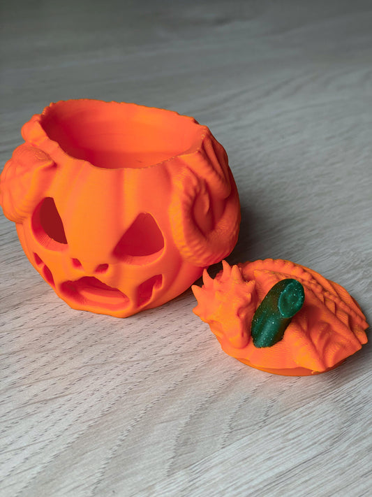 Suport lumânare Dragon Jack’O’Lantern – decor fantastic imprimat 3D